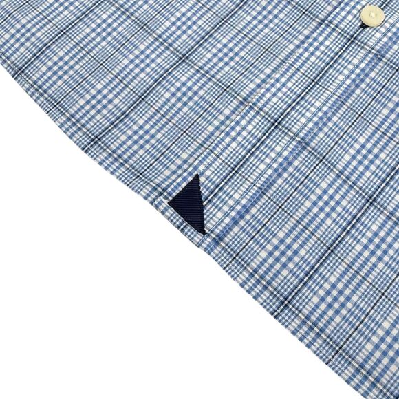 UNTUCKit Men's Durbanville Wrinkle Free Relaxed Fit Plaid Shirt Blue Large - Picture 5 of 12